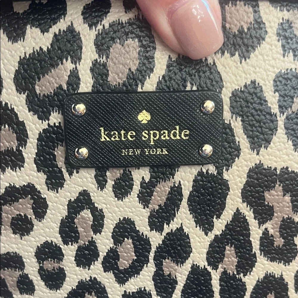 Kate Spade Leopard Print Sleeve in Black and Cream